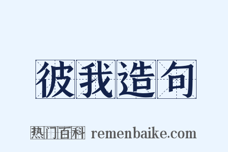 彼我造句是什么意思的图片